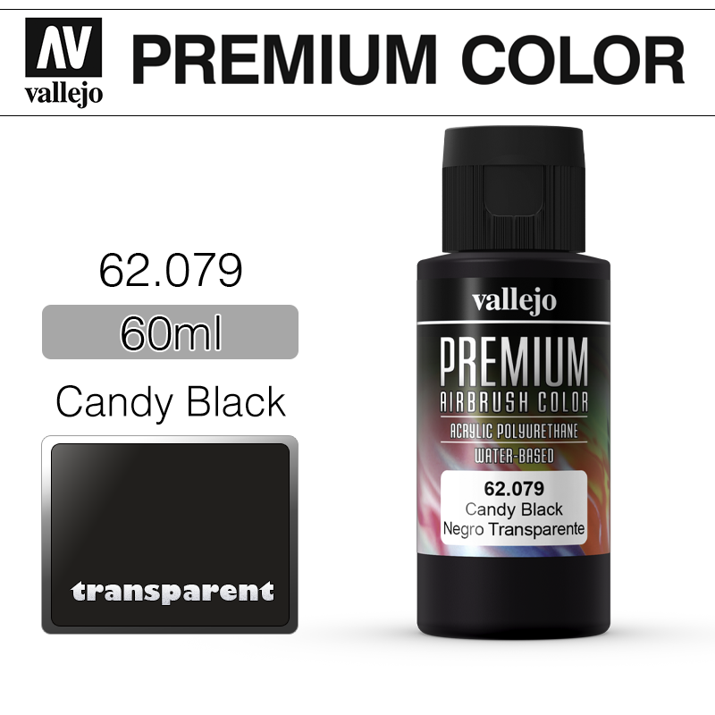 Vallejo Premium Color _ 62079 _ 60ml _ Candy Black
