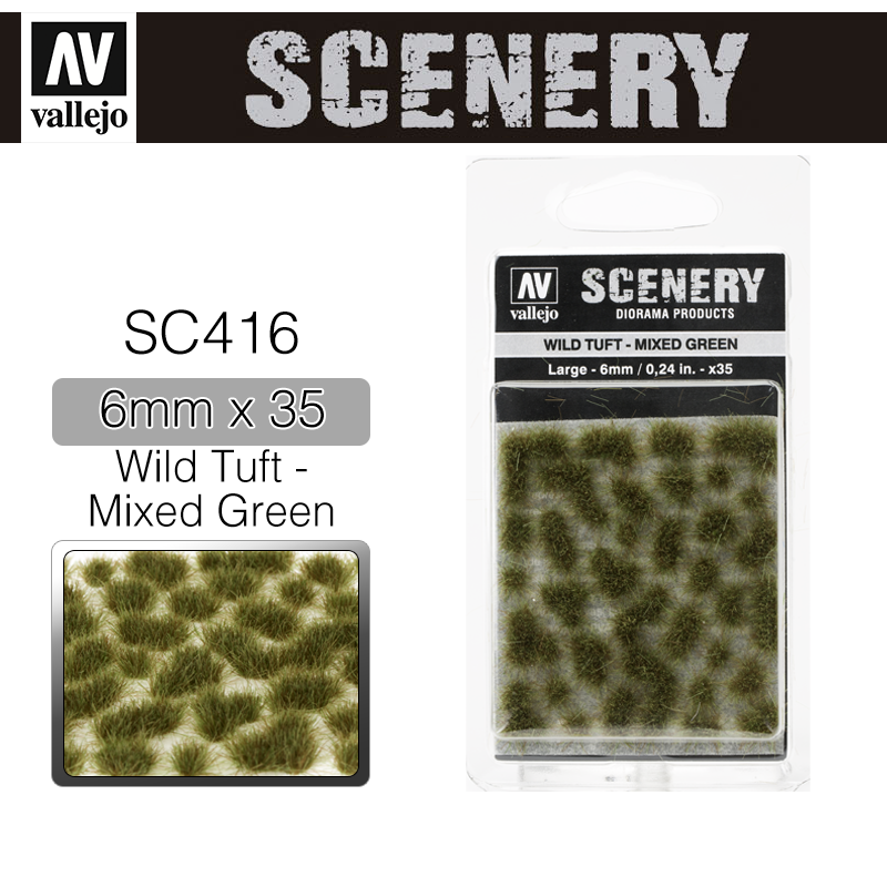 Vallejo Scenery _ SC416 _ Wild Tuft - Mixed Green