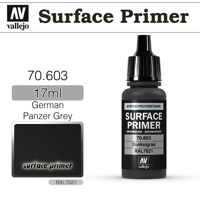 Vallejo Surface Primer _ 70603 _ 17ml _ German Panzer Grey