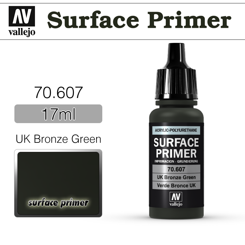 Vallejo Surface Primer _ 70607 _ 17ml _ U.K. Bronze Green