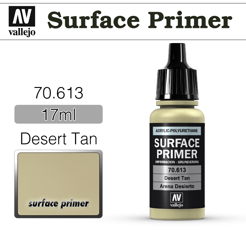 Vallejo Surface Primer _ 70613 _ 17ml _ Desert Tan