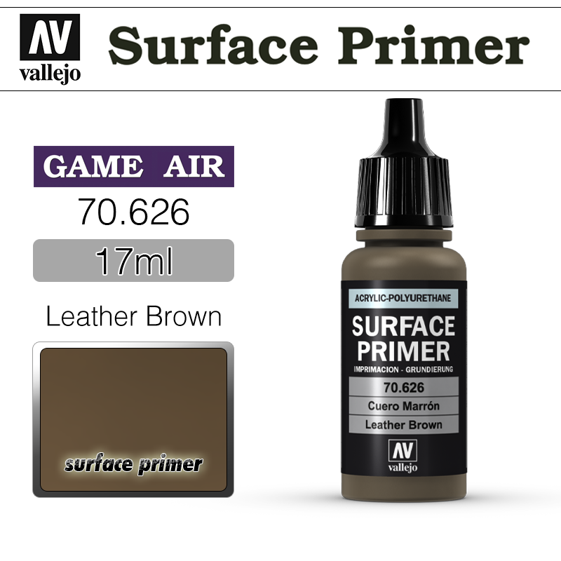 Vallejo Surface Primer _ 70626 _ 17ml _ Leather Brown(* 단종)