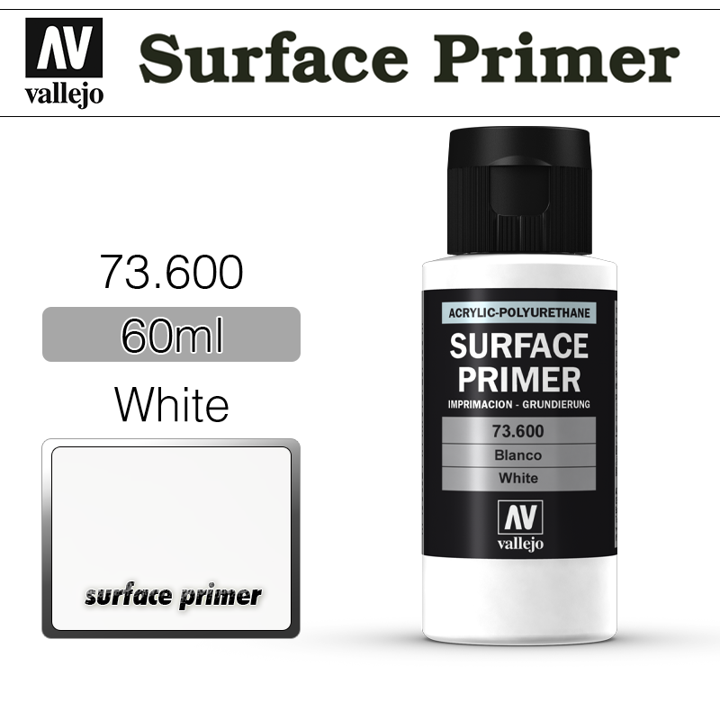 Vallejo Surface Primer _ 73600 _ 60ml _ White