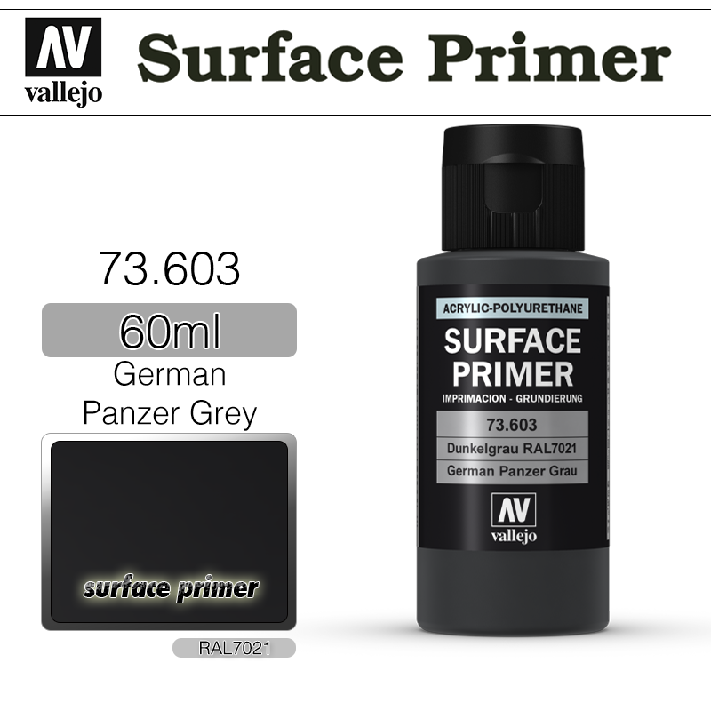 Vallejo Surface Primer _ 73603 _ 60ml _ German Panzer Grey