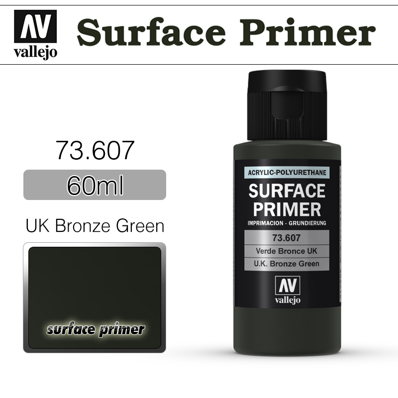 Vallejo Surface Primer _ 73607 _ 60ml _ U.K. Bronze Green