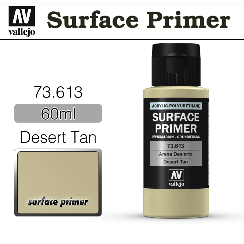 Vallejo Surface Primer _ 73613 _ 60ml _ Desert Tan Base