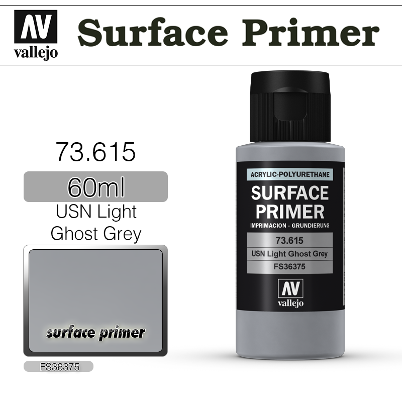 Vallejo Surface Primer _ 73615 _ 60ml _ USN Light Ghost Grey
