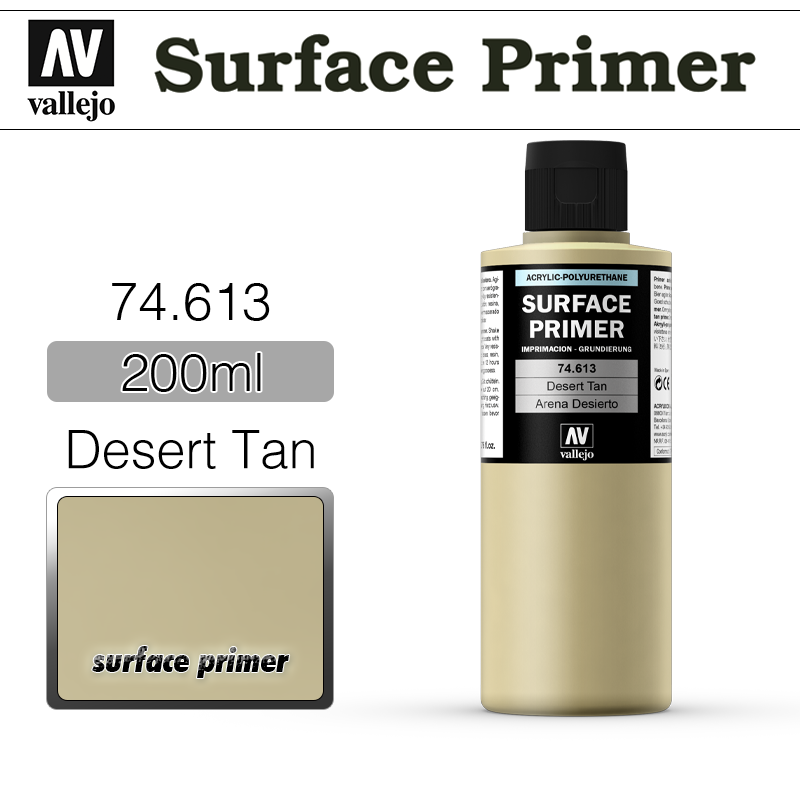 Vallejo Surface Primer _ 74613 _ 200ml _ Desert Tan Base