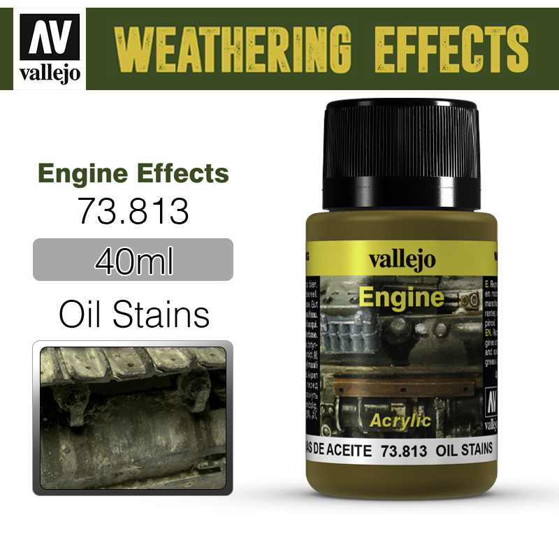 Vallejo Weathering Effects _ 73813 _ Engine Effects _ 40ml _ Oil Stains