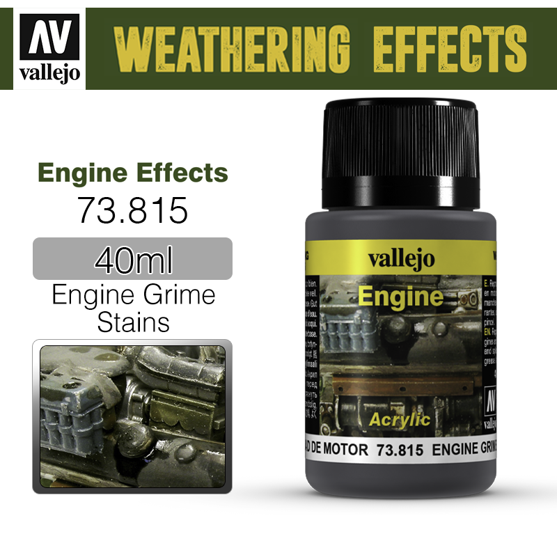 Vallejo Weathering Effects _ 73815 _ Engine Effects _ 40ml _ Engine Grime