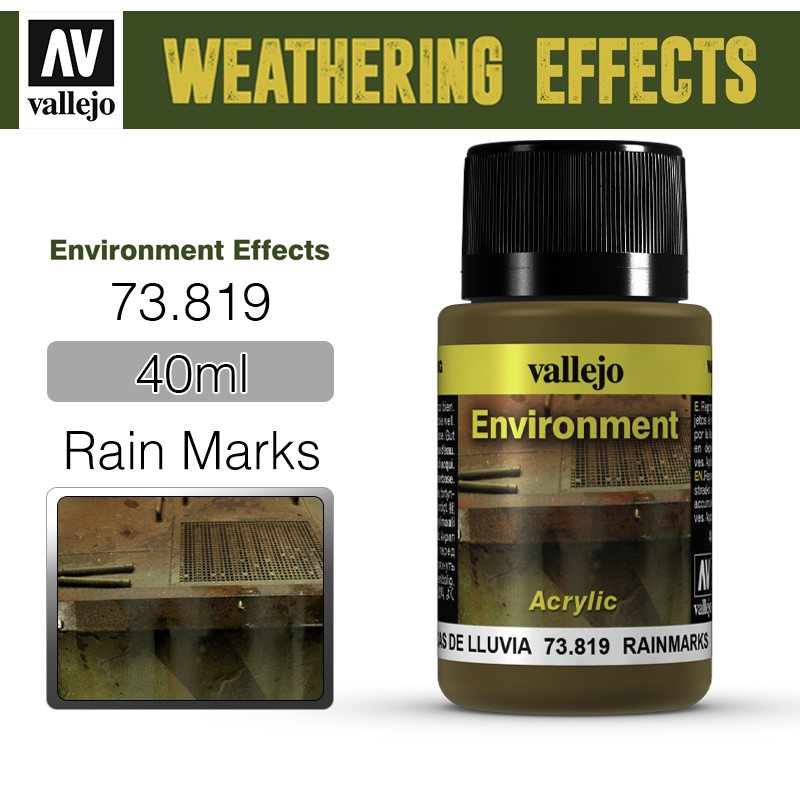Vallejo Weathering Effects _ 73819 _ Environment _ 40ml _ Rainmarks