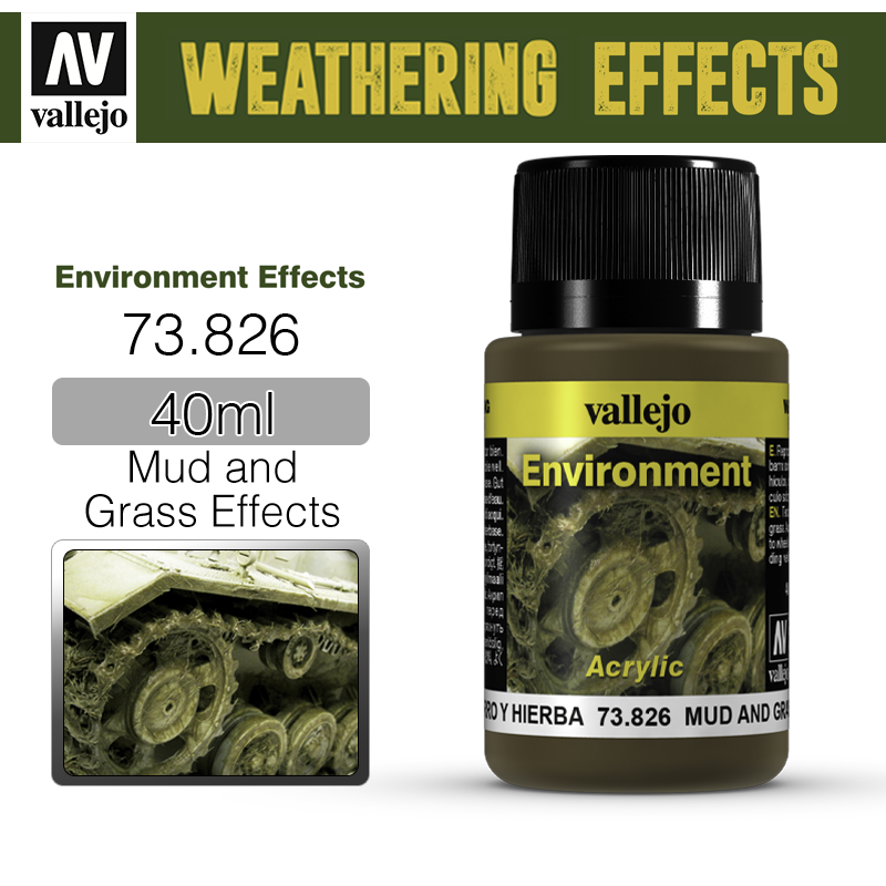 Vallejo Weathering Effects _ 73826 _ Environment _ 40ml _ Mud and Grass Effect
