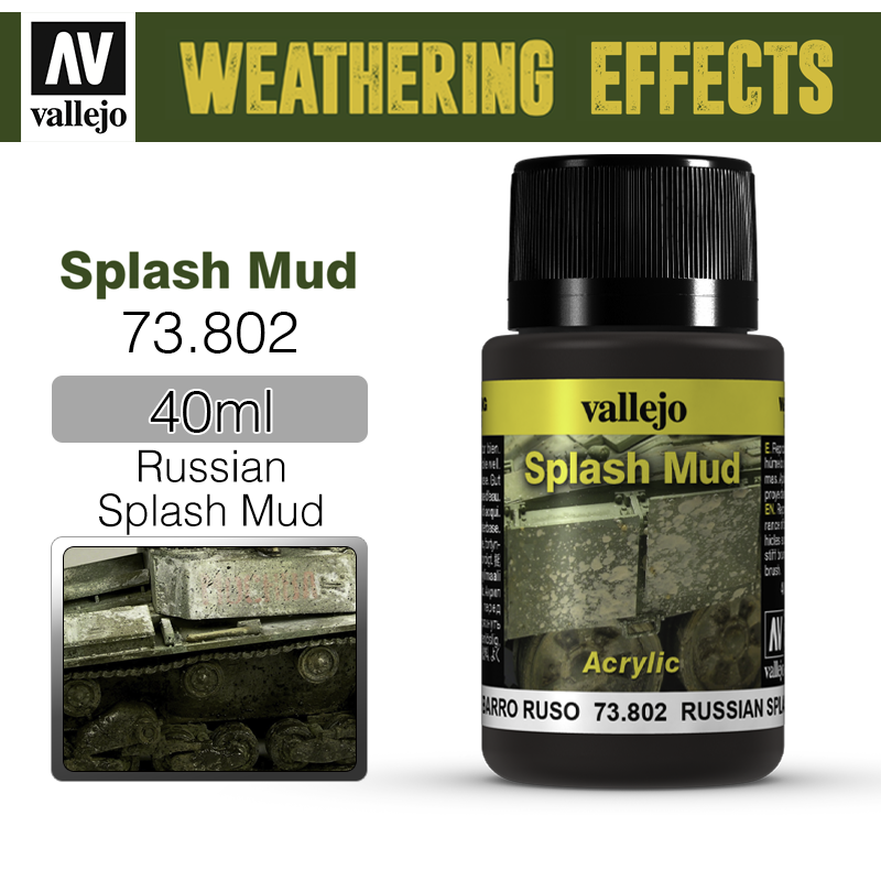 Vallejo Weathering Effects _ 73802 _ Splash Mud _ 40ml _ Russian Splash Mud