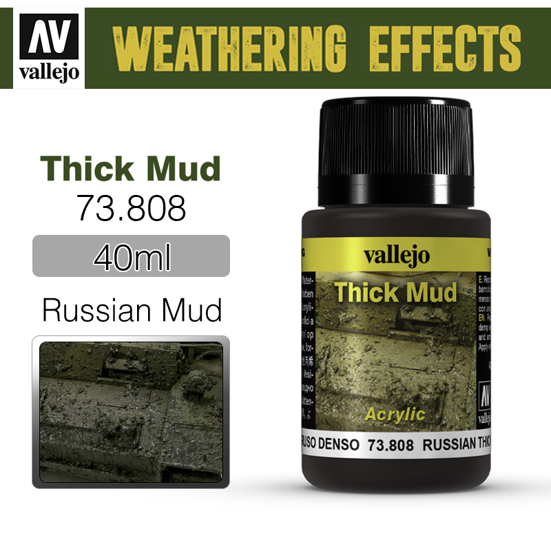 Vallejo Weathering Effects _ 73808 _ Thick Mud _ 40ml _ Russian Mud